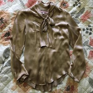 Gold silk blouse